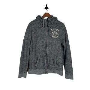 Abercrombie & Fitch‎ Full Zip Hoodie Size Medium Gray Sherpa Lined Vintage Cozy